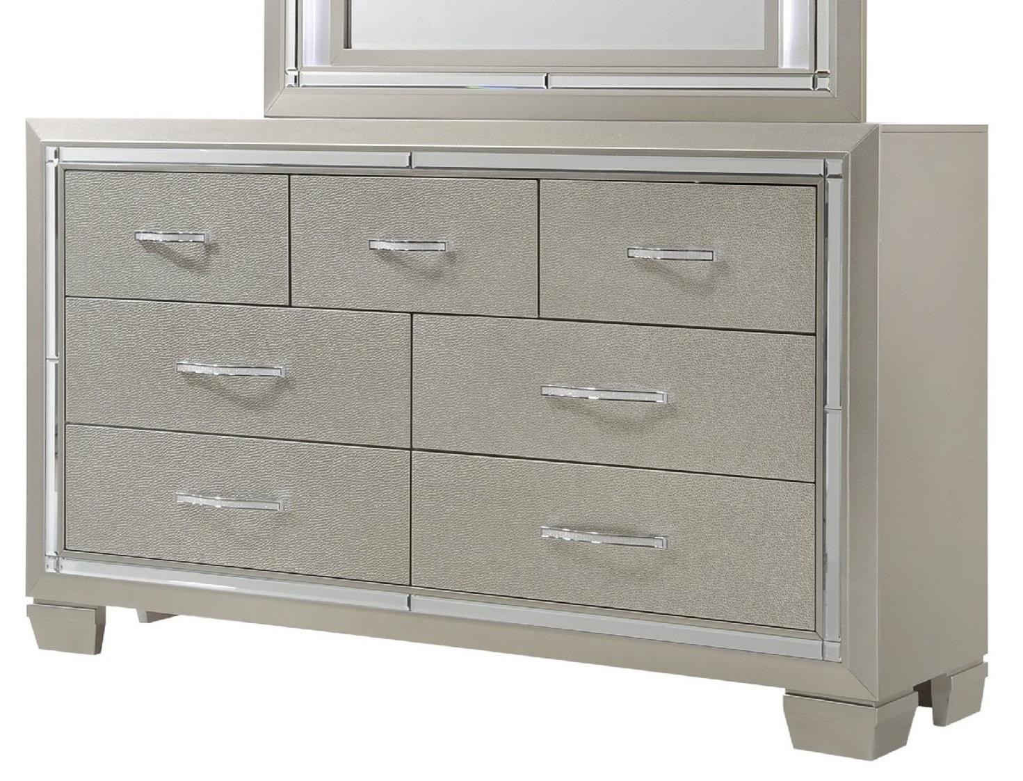 Elements International Platinum 525123093 Dresser with Champagne